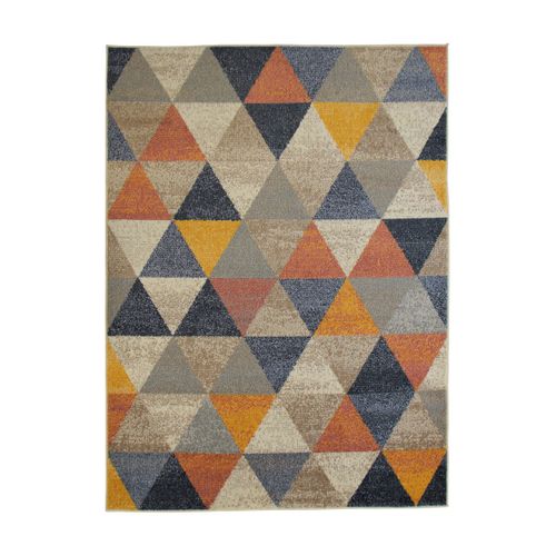 Tapis Salon Doux Scandinave Géométrique Multicolore 133x170