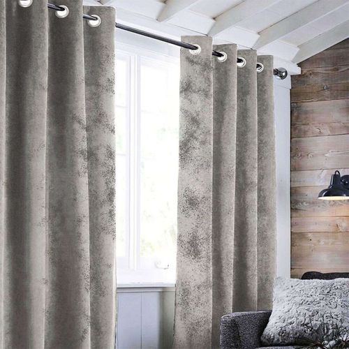 Rideau À Oeillets Aspect Cuir Blanc 140x250 - Havane