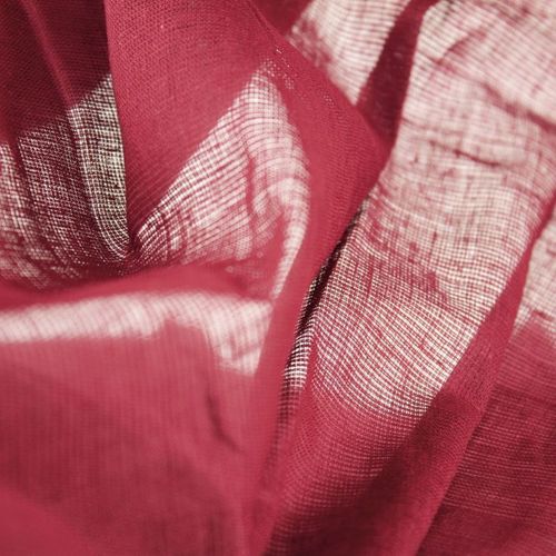 Voilage À Oeillets 100% Coton Rouge 105x250 - Cotonnade
