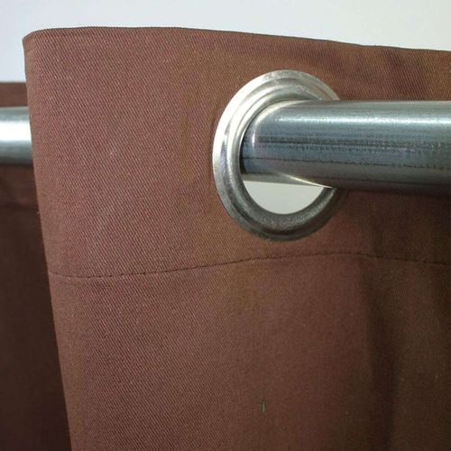 Rideau 100% Coton Chocolat 150x250 - Toile De Toscane