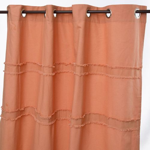 Rideau En Coton À Oeillets Terra Cotta 150x250 - Signes