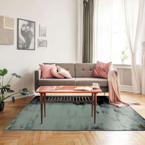 Tapis Extra-doux Effet Velours Vert Foncé 160x230