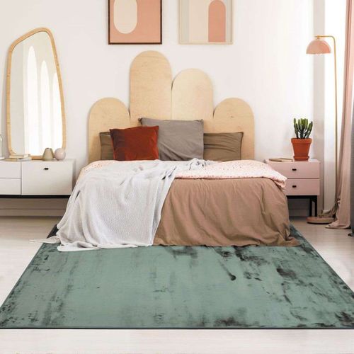 Tapis Extra-doux Effet Velours Vert Foncé 160x230
