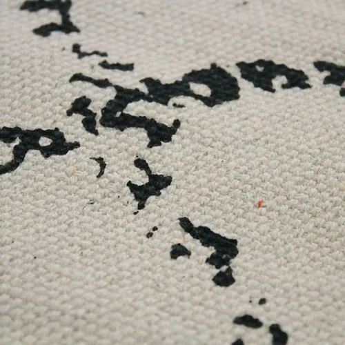 Tapis En Coton Losanges Naturel-noir 160x230