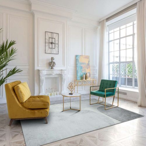 Tapis Doux Moderne Motifs Géométriques Gris 160x230