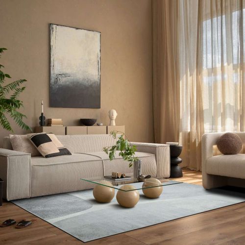 Tapis Doux Moderne Motifs Géométriques Gris 160x230
