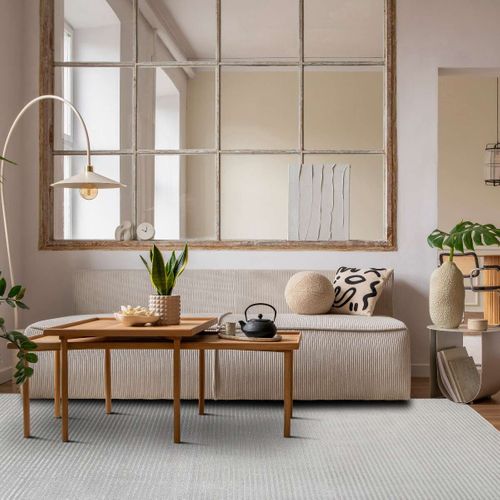 Tapis Beige Motifs Lignes 160x230