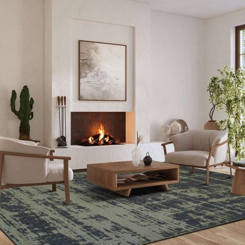Tapis Abstrait Moderne Vert Kaki 160x230