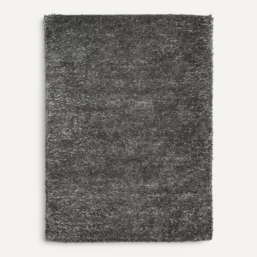 Tapis À Poils Longs Toucher Soyeux Gris 160x230