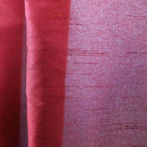 Rideau Effet Soie À Oeillets Rouge 140x250 - Art Silk