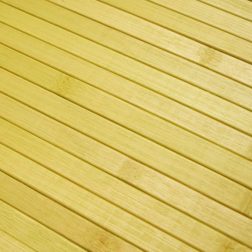 Tapis Salon En Bambou Larges Lattes Et Ganse Anis 120x70