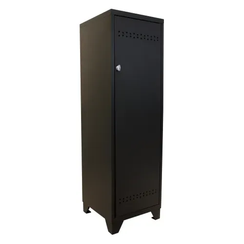 Casier universitaire 1 porte POWER 2 Noir vue 3/4