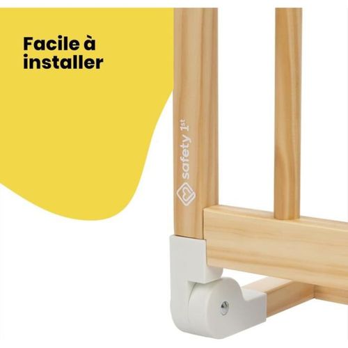 Barrière De Lit Bébé 110 Cm – Bois Naturel Fsc, Verrouillage Double, Pliable