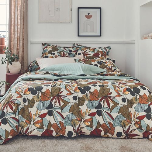Parure De Couette En Percale De Coton Esprit Nature - 200x200 Cm - Vert