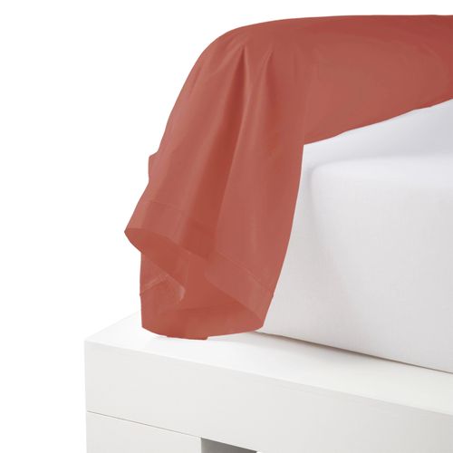 Taie De Traversin Percale De Coton Piquée Unie - 86x140 Cm - Bordeaux