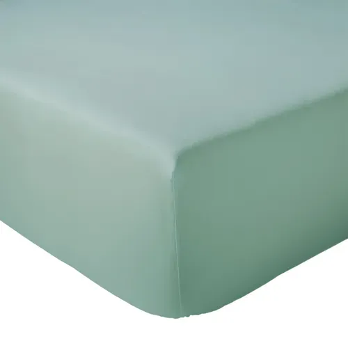 Drap-housse Percale De Coton Uni Bonnet 30 Cm - 80x200 Cm - Turquoise