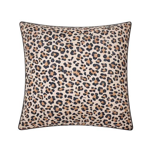 Taie D’oreiller Percale De Coton Léopard - 65x65 Cm - Beige