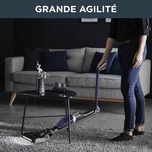Aspirateur Balai Sans Fil - Rh1238wo - Tube Flexible - Autonomie 40 Min - X-trem - Noir/violet