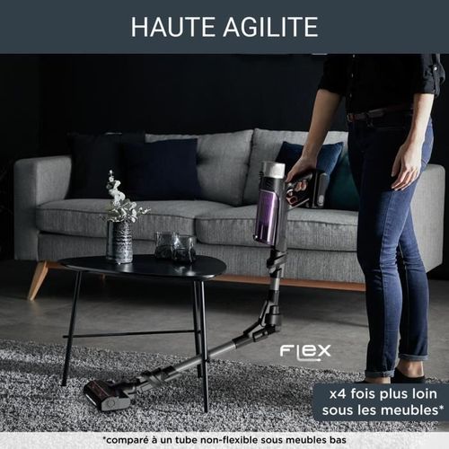 Aspirateur Balai Sans Fil - Rh2038wo - Tube Flexible - Autonomie 45 Min - X-force Flex 9.60 Allergy