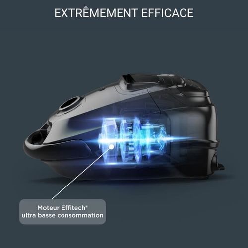 Aspirateur Avec Sac - Ro7451ea - 400 W - Haute Filtration - Basse Consommation - Silencieux - Bleu