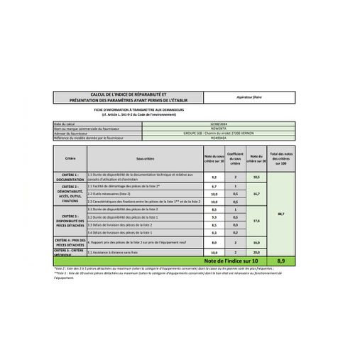 Aspirateur Traineau Green force max 900w 79db Noir/orange - Ro4934ea