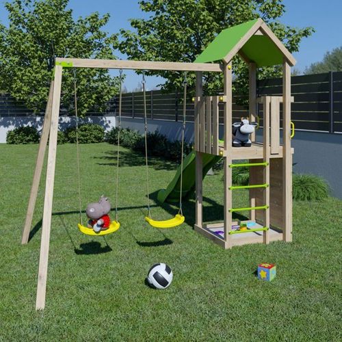 Aire De Jeux En Bois Smart Xperience Trigano - 7 Enfants