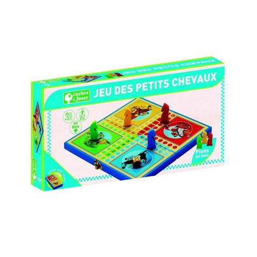 Jeu De Société Jeu Des Petits Chevaux - 66340 - Coffret En Bois