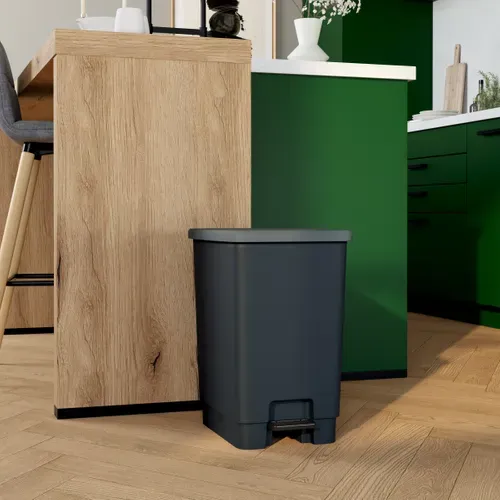 Poubelle 30L FLAT BIN Noir vue d'ambiance 1