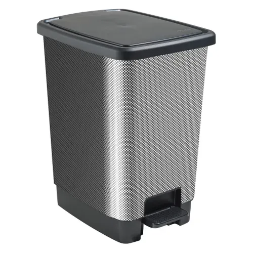 Poubelle 30L COVER BIN Carbone vue 3/4