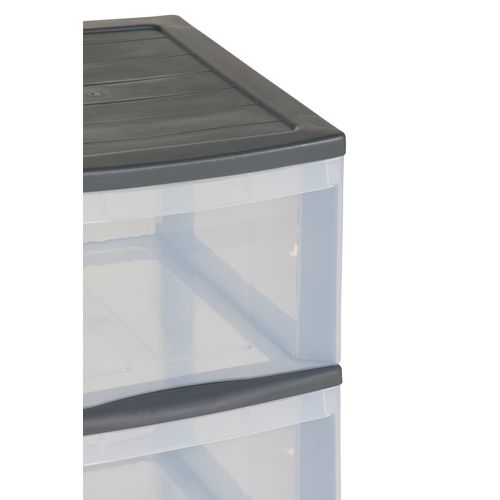 Tour de rangement 5 tiroirs OPTIMO Argent vue détaillée