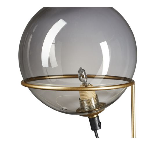 Lampe boule verre fumé Ø19 cm ASTRO Dorée