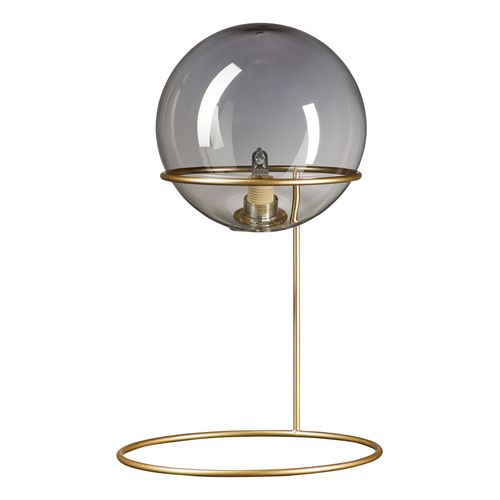 Lampe boule verre fumé Ø19 cm ASTRO Dorée