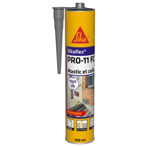 Mastic Colle Polyuréthane Sikaflex Pro 11 Fc Gris Cartouche 300ml - Sika - 659662
