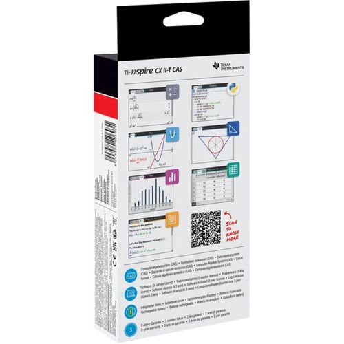 Calculatrice Graphique Cx Ii‑t Cas 3,2" Couleur — Rechargeable, Python