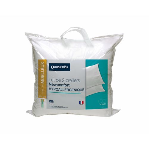 Lot de 2 oreillers 60x60 cm DREAMEA NEWCONFORT