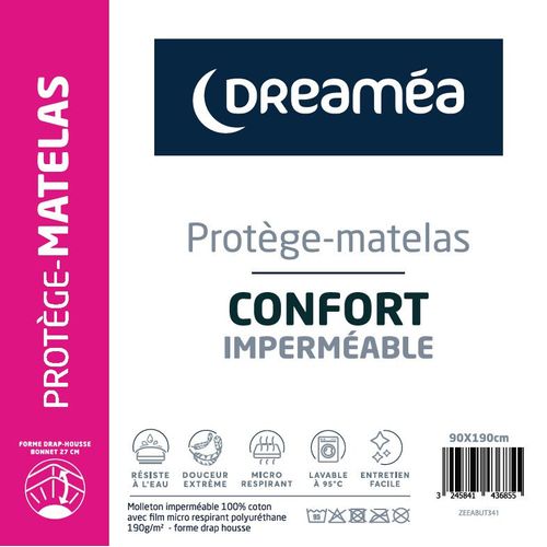 Protège matelas 90x190 cm DREAMEA CONFORT