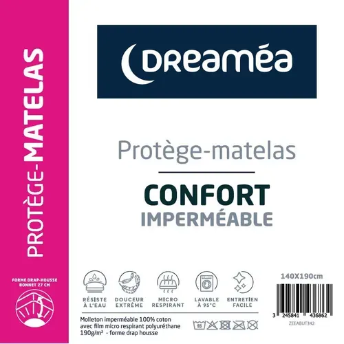 Protège matelas 140x190 cm DREAMEA CONFORT