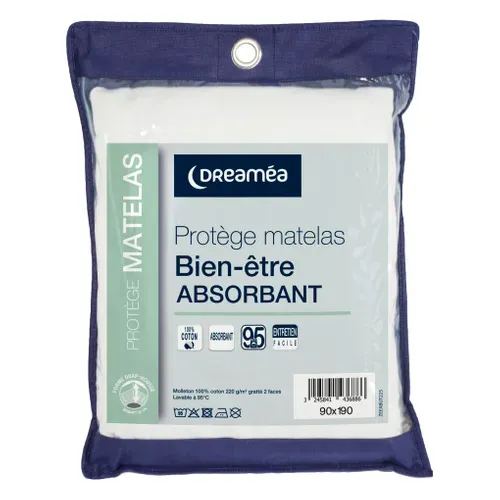 Protège matelas 90x190 cm DREAMEA BIEN-ETRE vue 3/4