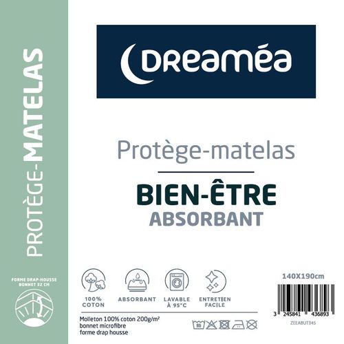 Protège matelas 140x190 cm DREAMEA BIEN-ETRE