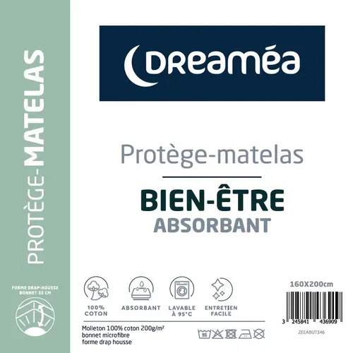 Protège matelas 160x200 cm DREAMEA BIEN-ETRE