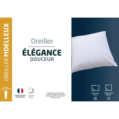Oreiller moelleux 60x60 cm DREAMEA ELEGANCE