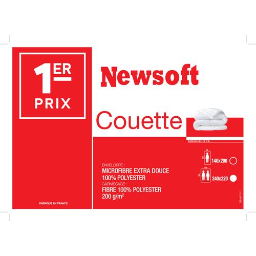 Couette légère 240x220cm DREAMEA NEWSOFT 2 COUETTE