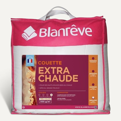 Couette Extra Chaude En Microfibre - 240 X 260 Cm - Blanc