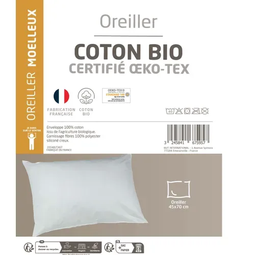 Oreillers 45x70 cm DREAMEA EDITION NEW COTON BIO