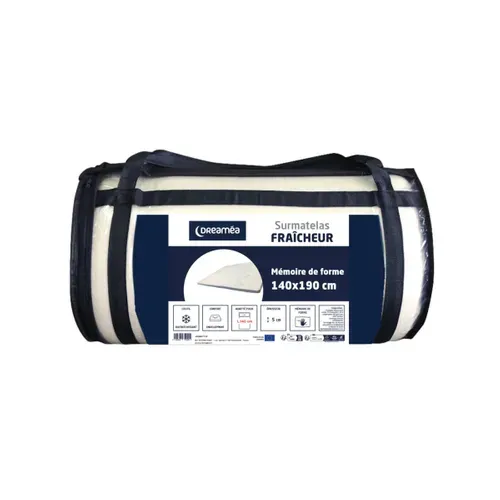 Surmatelas 140x190 cm DREAMEA FRAICHEUR