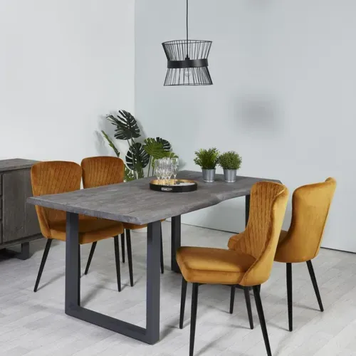 Chaise velours ORA or