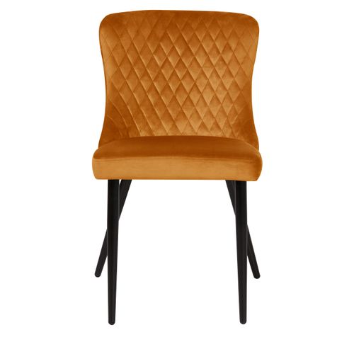 Chaise velours ORA or vue de face