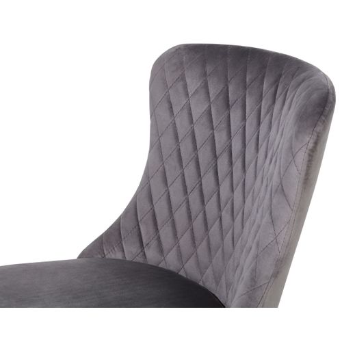 Chaise velours ORA gris