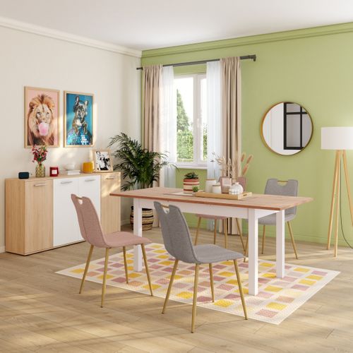 Chaise Tissu LILLY Rose vue d'ambiance 1
