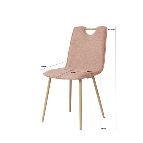 Chaise Tissu LILLY Rose